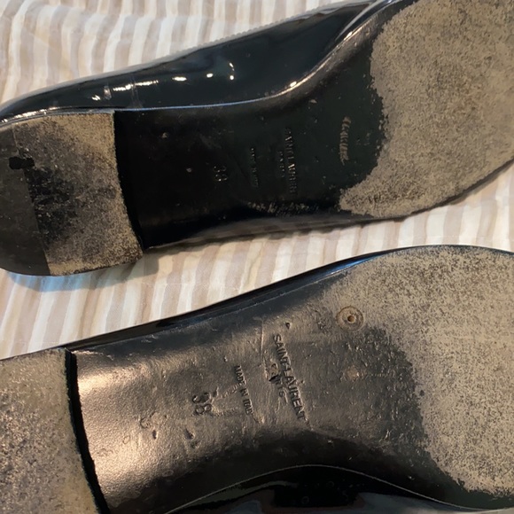 Saint Laurent patent pointed toe flats - Picture 7 of 11